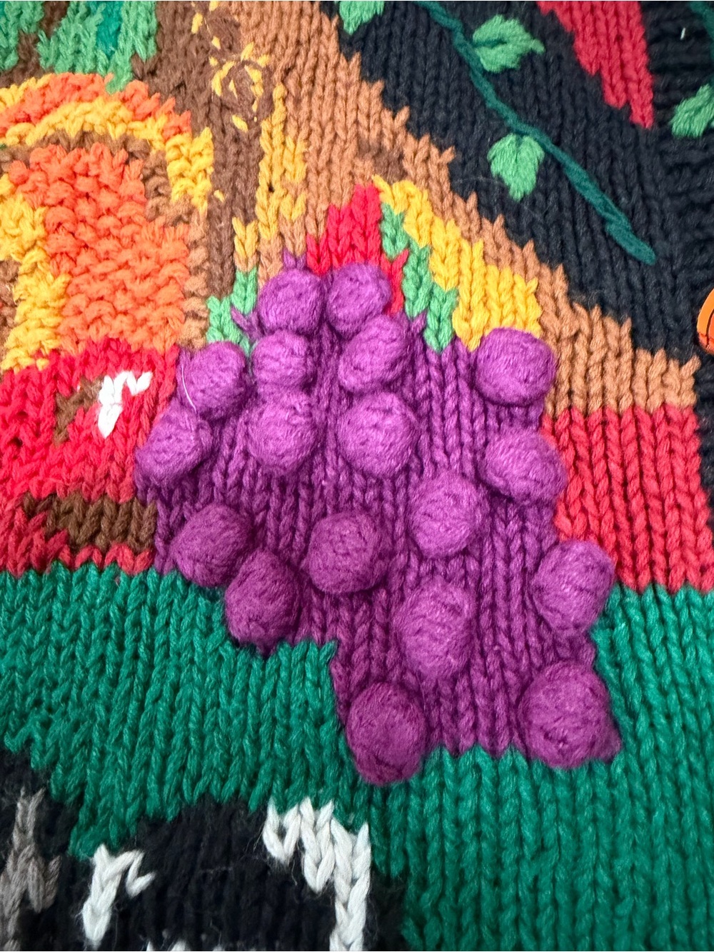 NWT Vintage The Eagle's Eye Cardigan Thanksgiving Pumpkin buttons Sz Small - Picture 7 of 9